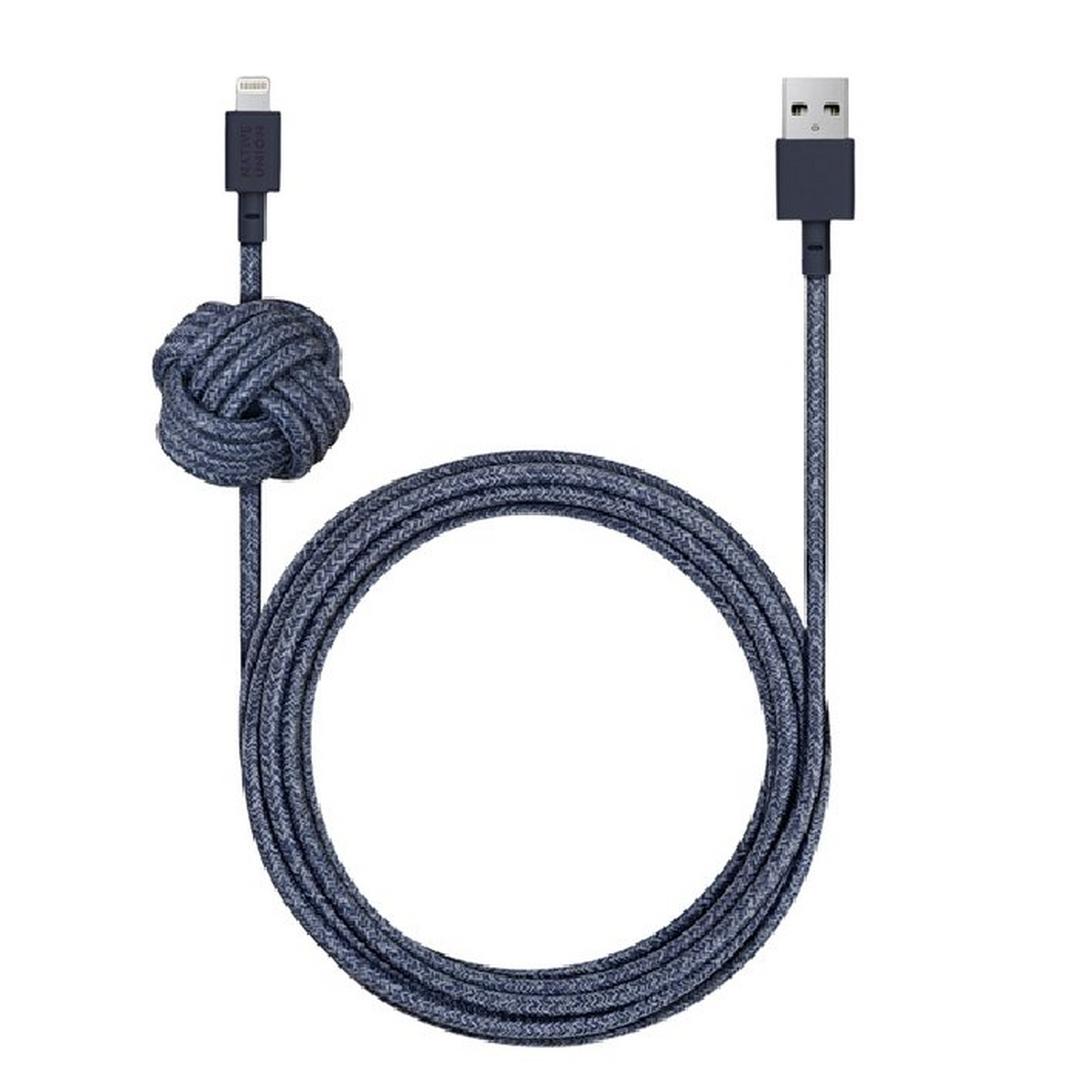 Native Union Night Cable USB-A to Lightning 3m - Indigo