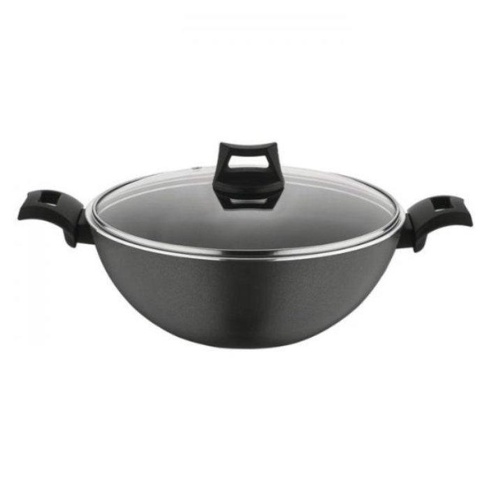 

Black+decker non-stick kadai & wok pan with glass (bxskp26bme)