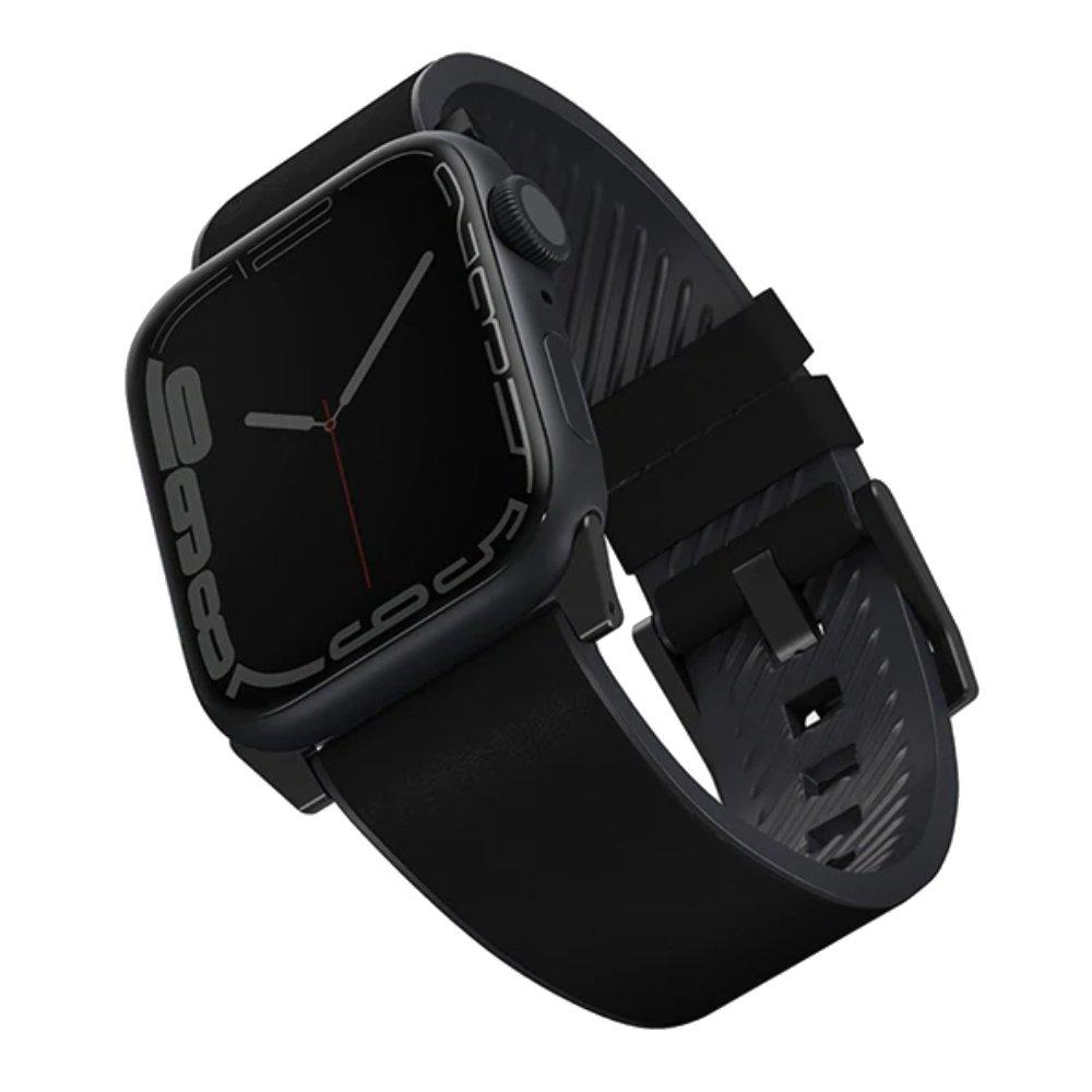 

Uniq straden leather waterproof strap for apple watch 45mm - black