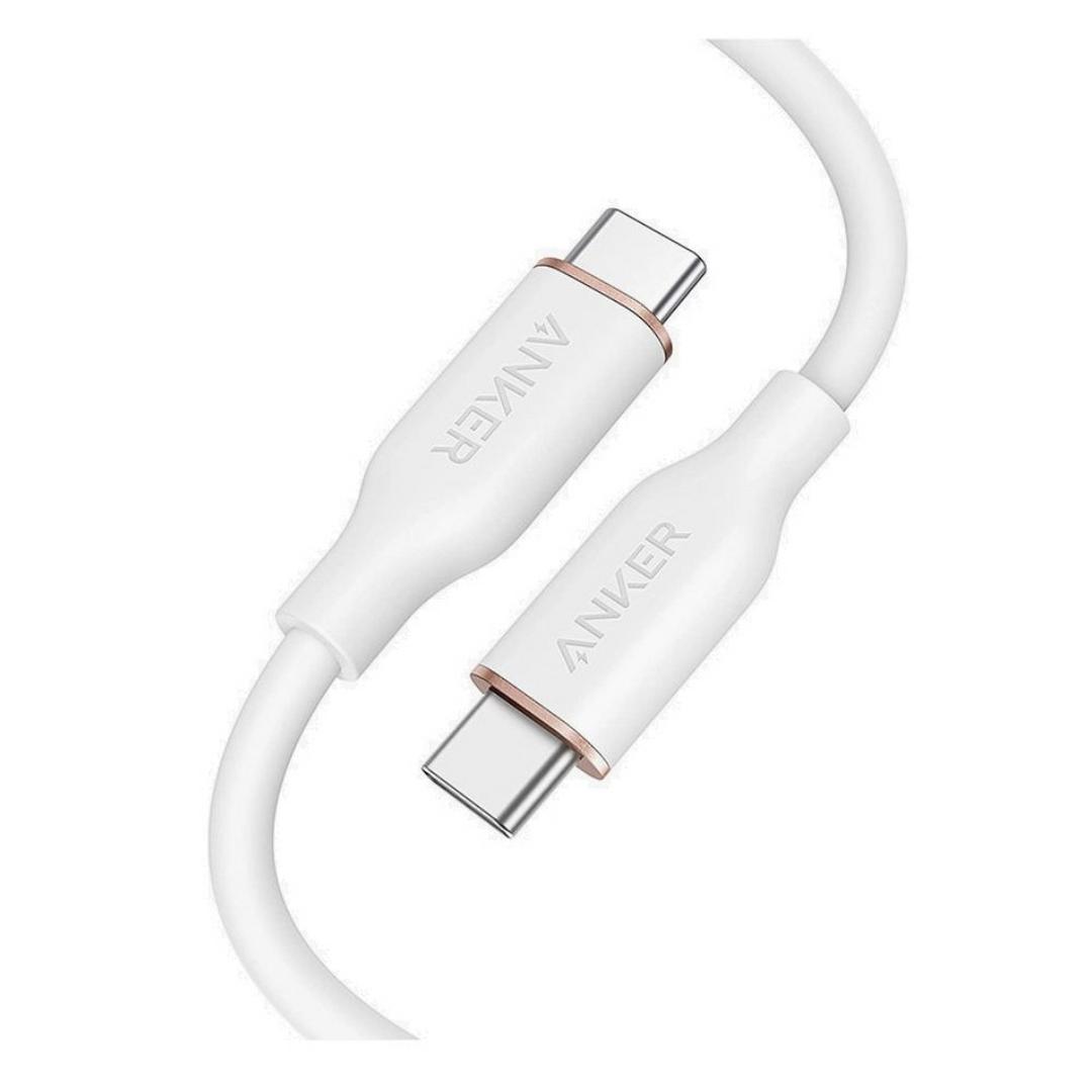 Anker PowerLine III Flow 100W USB-C to USB-C 3ft Cable - White