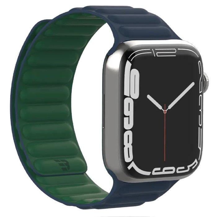 

Baykron silicone magnetic strap for apple watch, 45mm, bkr-st-45-bl. Grn - blue/green