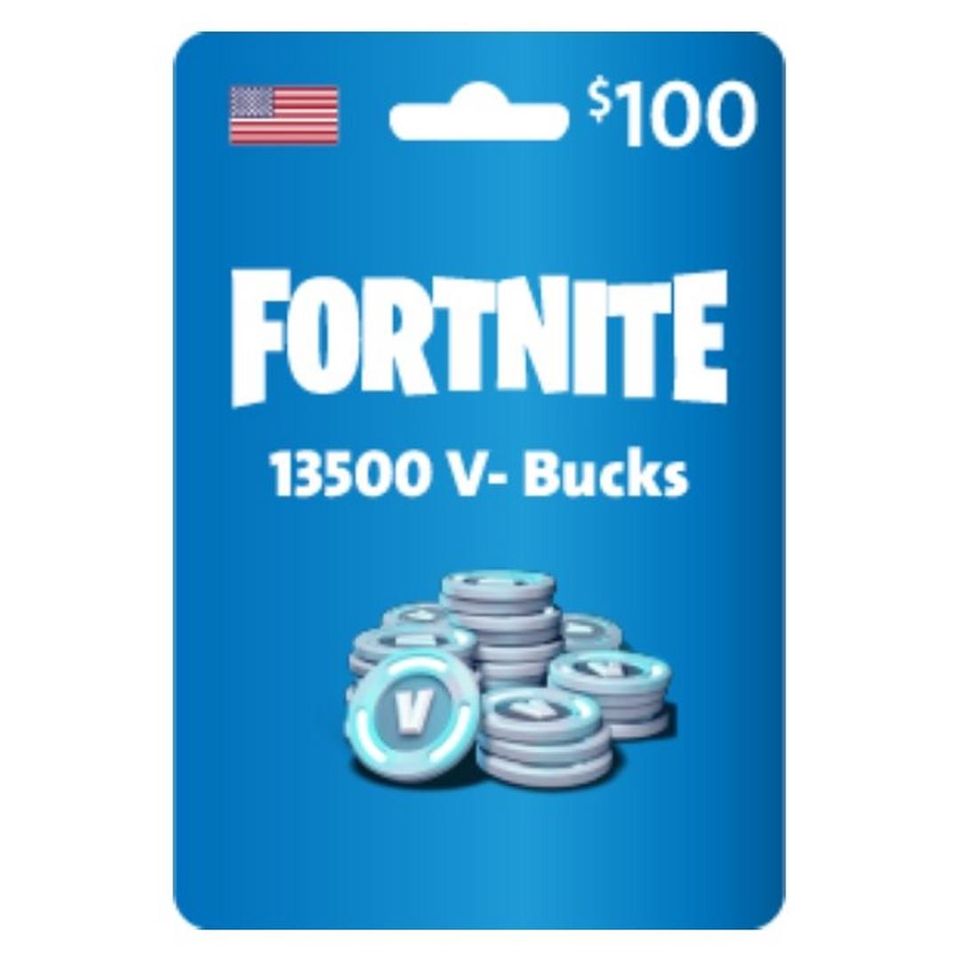 Fortnite $100 Card - 13500 V-Bucks (US Store)