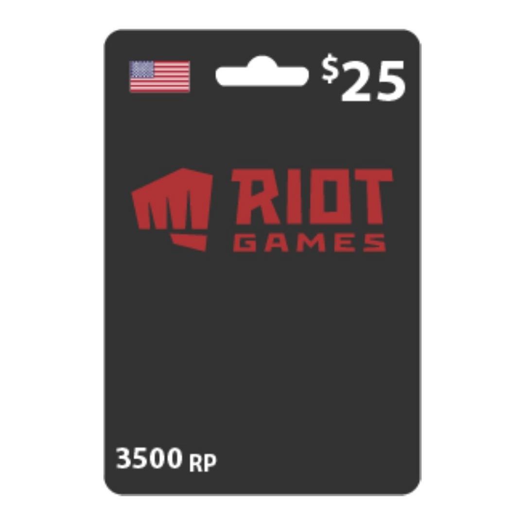 Riot Points $25 - 3500 Rp (Us)