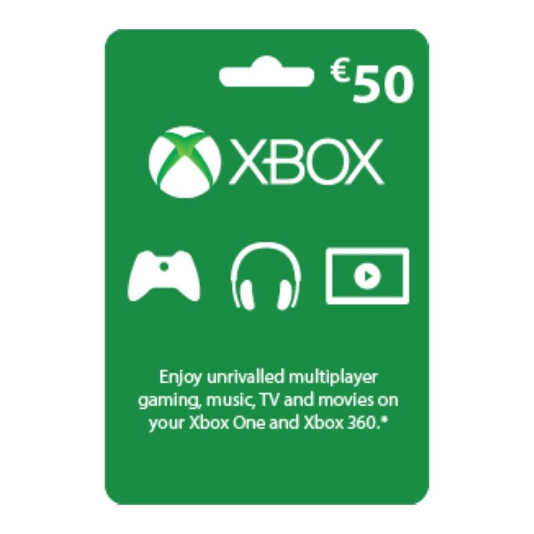 Xbox Live Gift Card 50 EU (Europe Store)