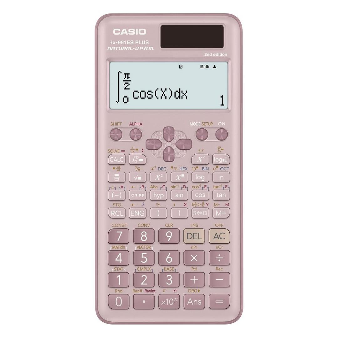 آلة حاسبة علمية قياسية من كاسيو باللون الوردي أصدار الثاني (FX-991ES+PK)