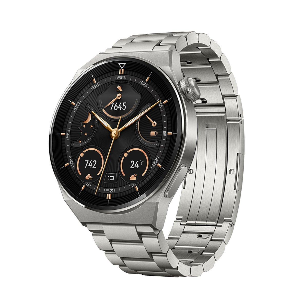 

Huawei gt 3 odin pro smart watch, 46mm, titanium steel body, titanium strap - silver