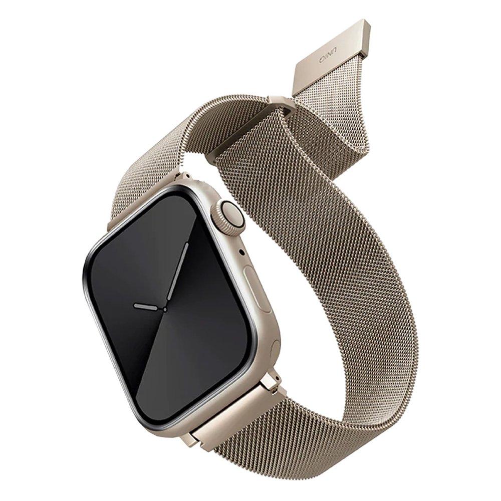 

Uniq dante milanese mesh steel strap for apple watch 41mm - starlight
