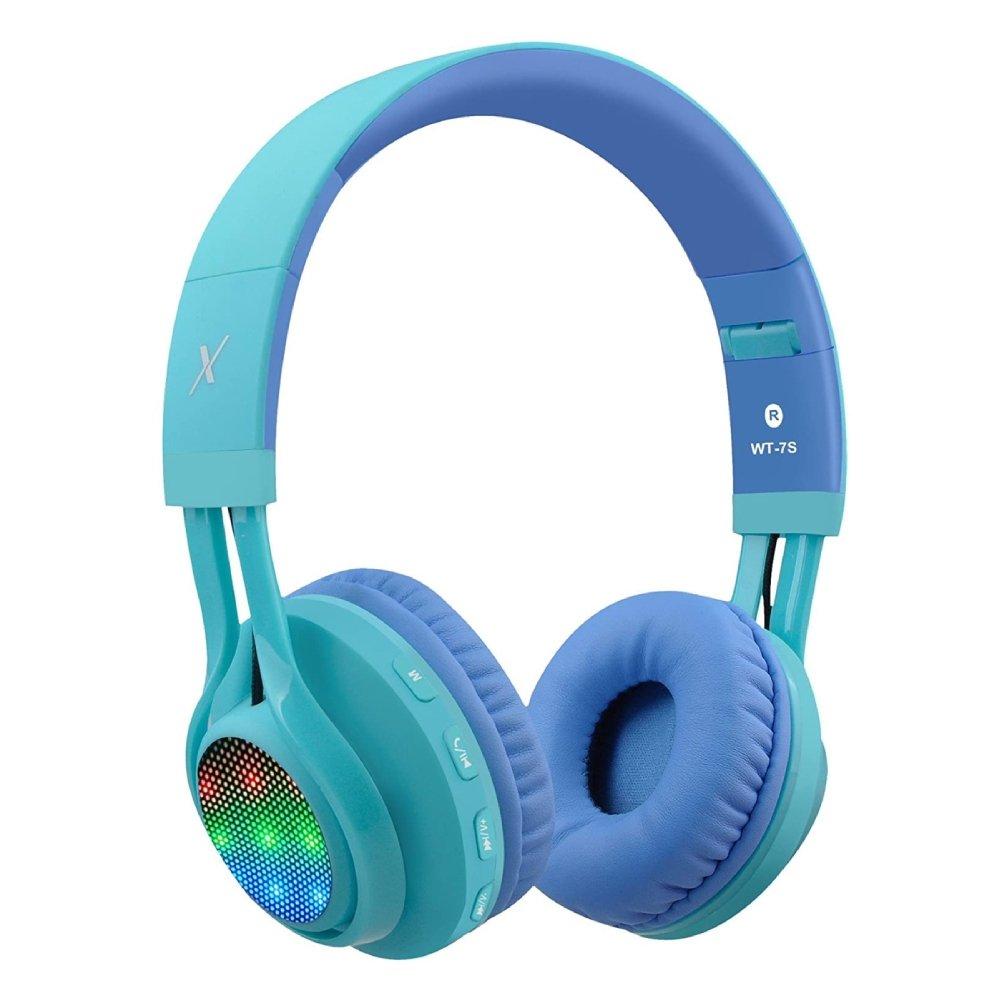 

Riwbox kids led wireless headphones - blue/green