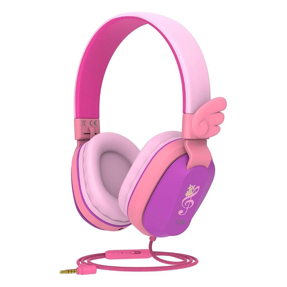 

Riwbox kids wired over-ear headphones - purple/pink