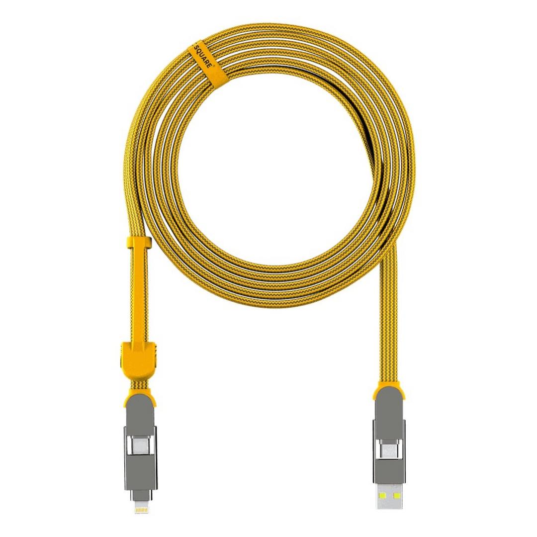 Rolling Square inCharge XL 4in1 3m Cable - Yellow