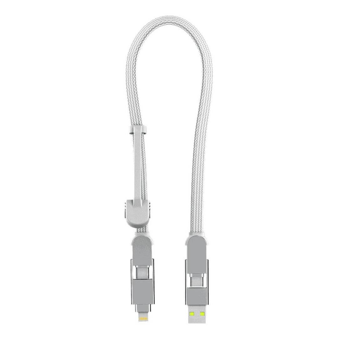 Rolling Square inCharge XL 4in1 30cm Cable - White