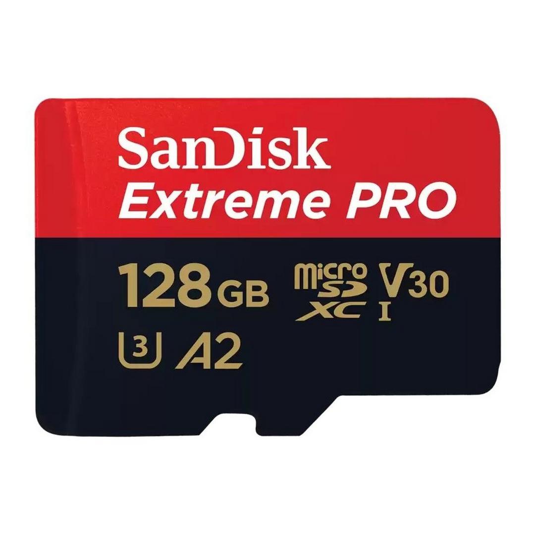 بطاقة الذاكرة سانديسك إكستريم برو® ميكرو إس دي™ يو إتش إس-١ سعة ١٢٨ جيجابايت مع محول