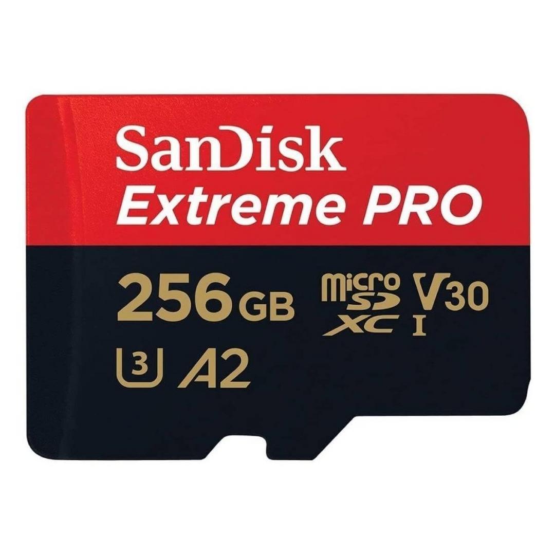 بطاقة الذاكرة سانديسك إكستريم برو® ميكرو إس دي™ يو إتش إس-١ سعة 256 جيجابايت مع محول