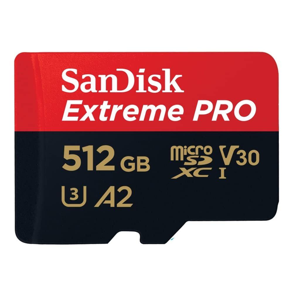 

Sandisk 512gb extreme pro® microsd™ uhs-i card with adapter