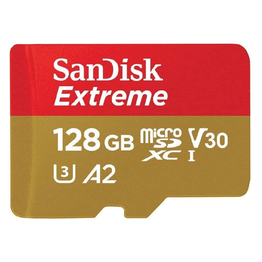 

Sandisk extreme 128 gb microsdxc memory card for cameras, sdsqxaa-128g-gn6mn