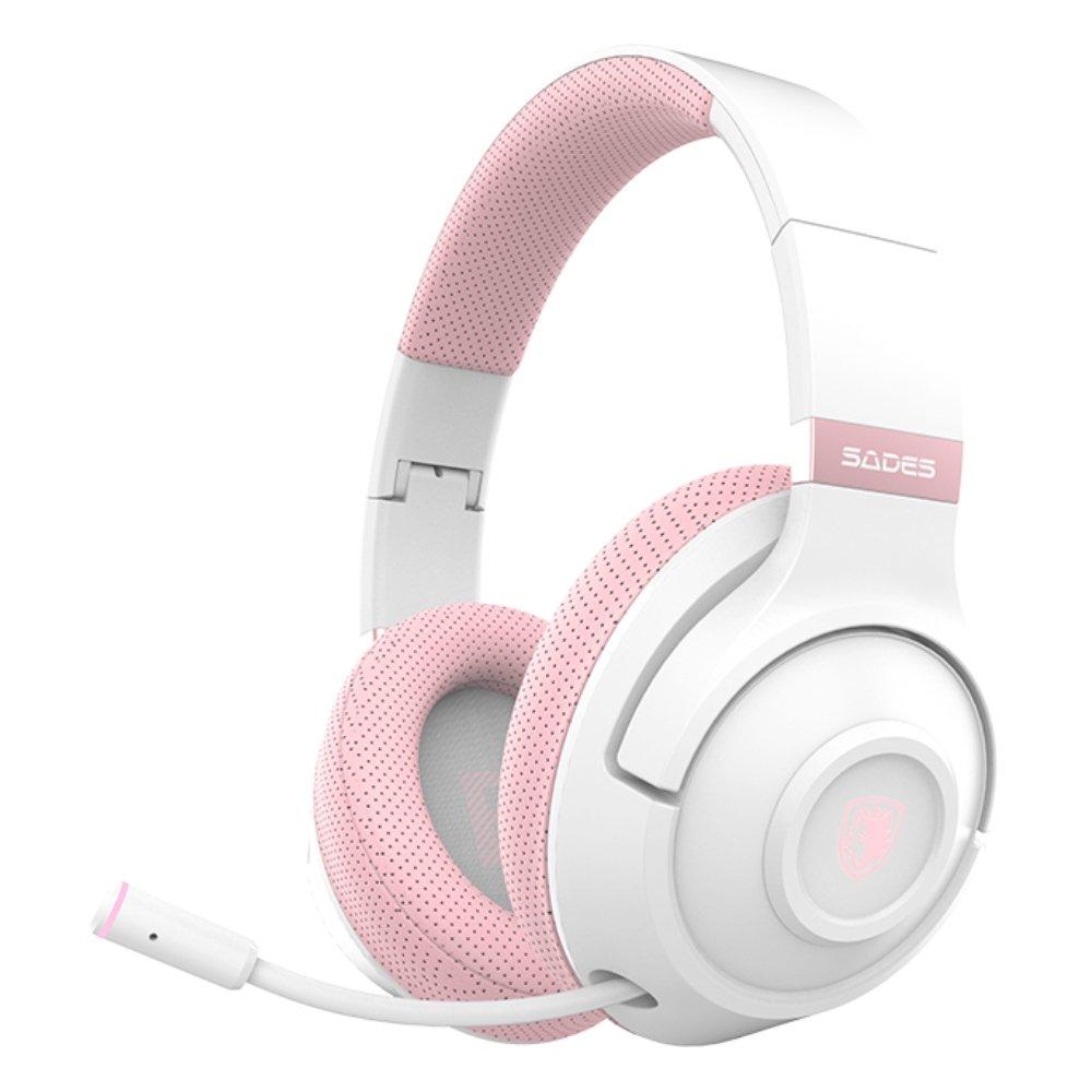 

Sades whisper wireless bluetooth gaming headset - sa-205- pink