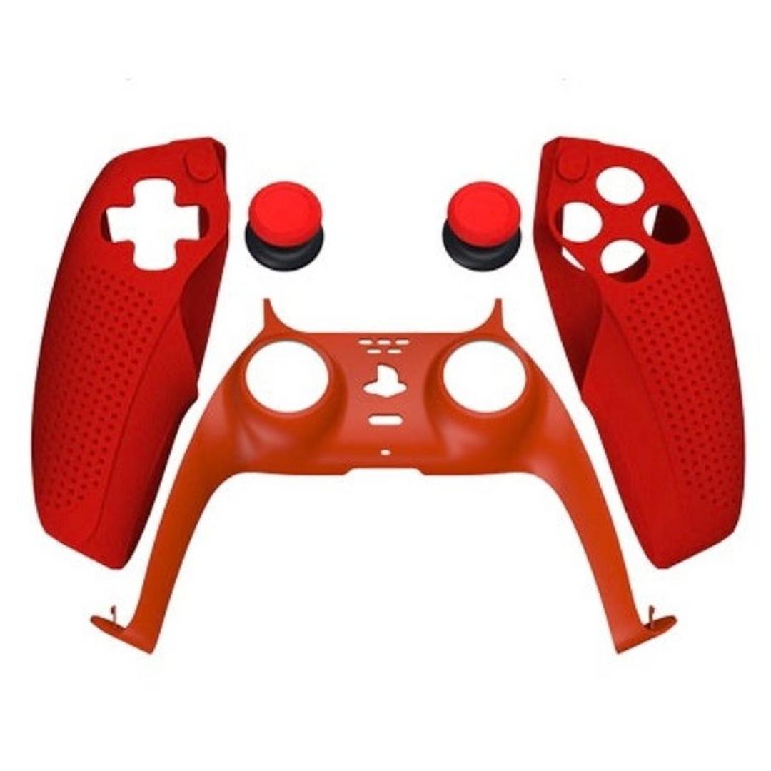 Dobe 3 In 1 Protection Kit For PS5 Controller - Red