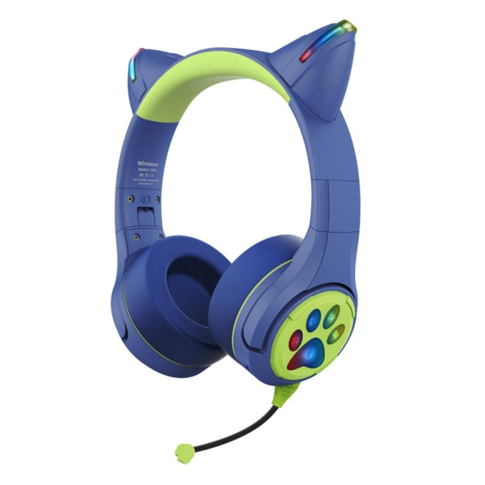 

Riwbox kids cat ears bluetooth headphones - blue / green