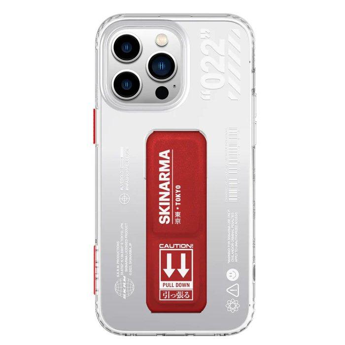 

Skinarma taihi sora case + grip stand for iphone 14 pro, sk-ip14p-tsora-red - red
