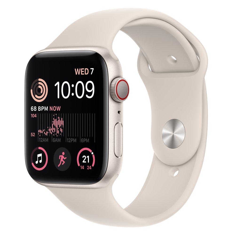 

Apple watch se gps + cellular 40mm starlight aluminium case with starlight sport band -...