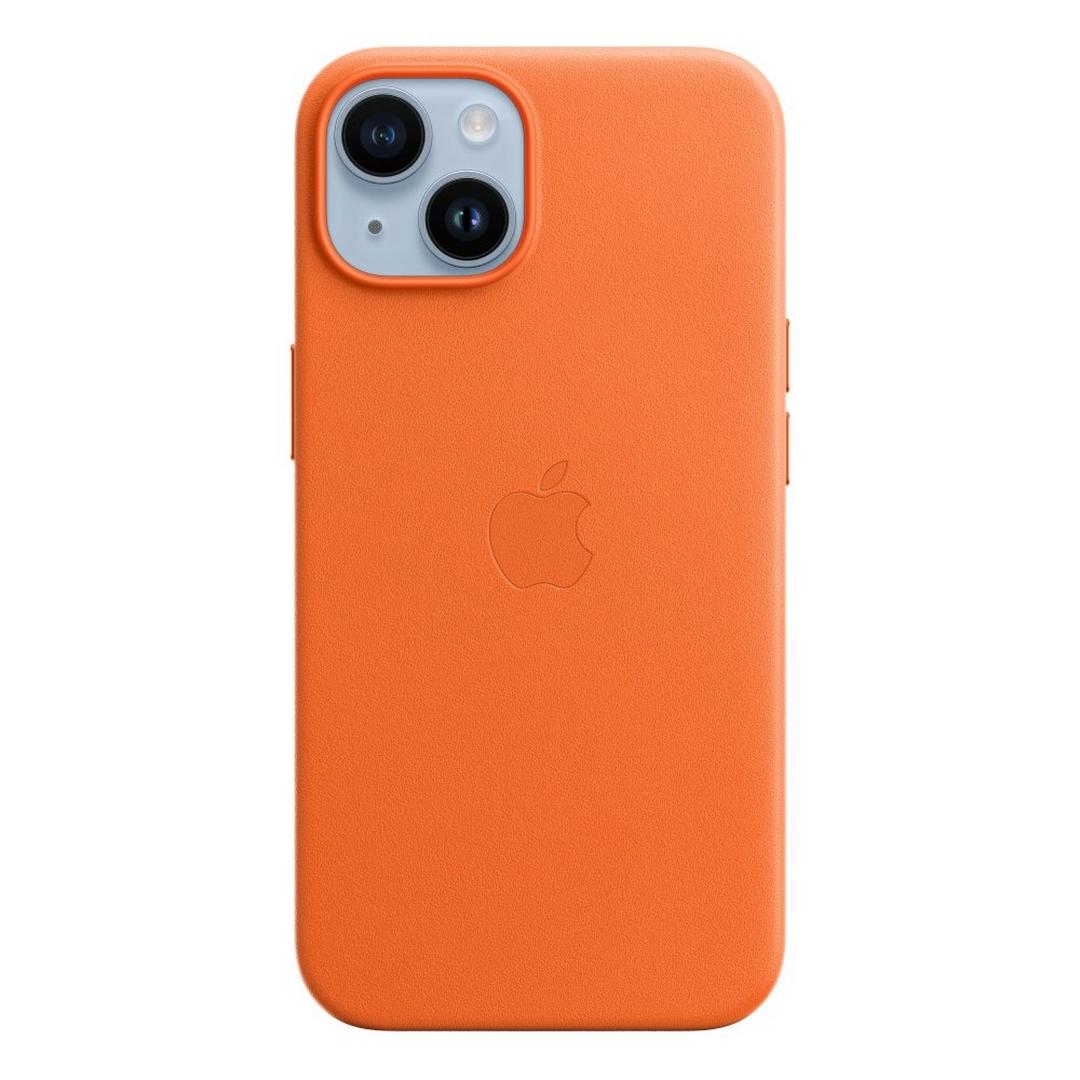 Apple iPhone 14 Pro Leather Case w/MagSafe -Orange