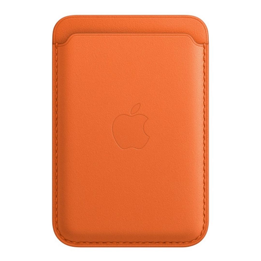 iPhone Leather Wallet with MagSafe - Orange