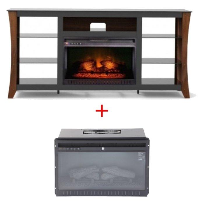 

Wansa upto 75-inch tv stand with fireplace insert (wsm075f66) + fireplace insert for tv...