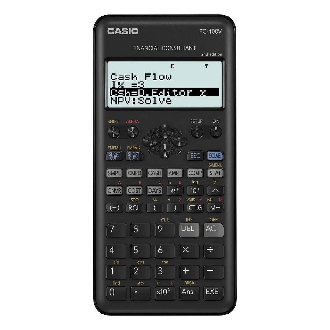 آلة حاسبة كاسيو مالية FC-100V - أسود
