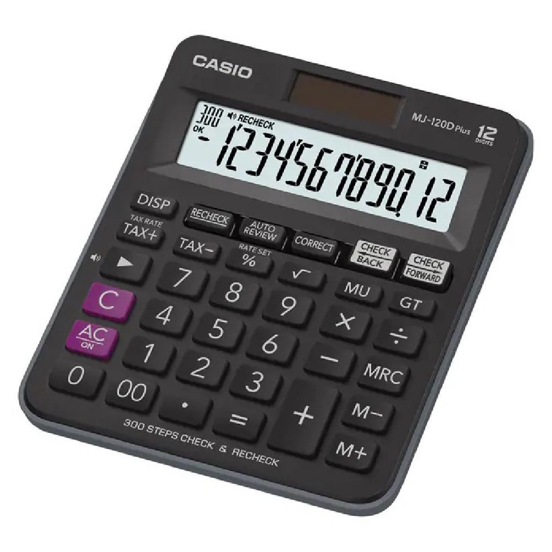 Casio MJ-120D Plus Mini Desk Type Calculator - Black