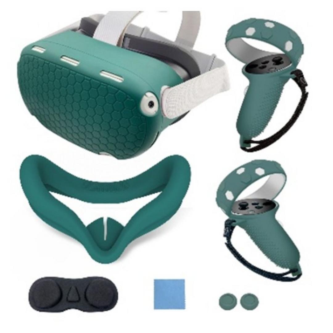 Gamax Oculus Quest 2 Silicone Protective Case Set - Green