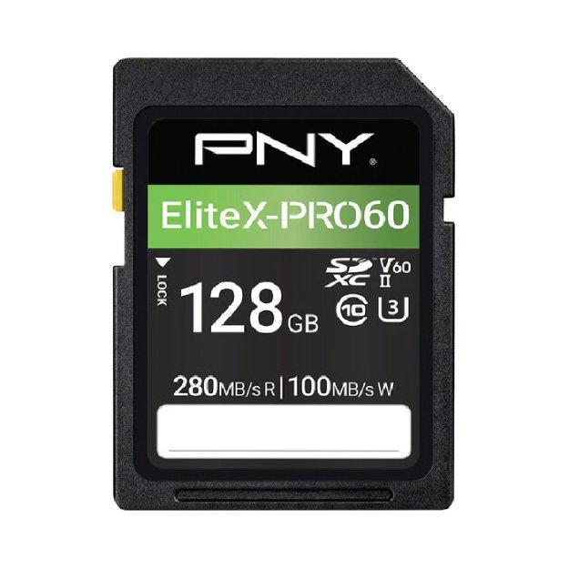 

Pny elitex-pro60 memory card, 128gb, uhs-ii - p-sd128v60280exp6-ge