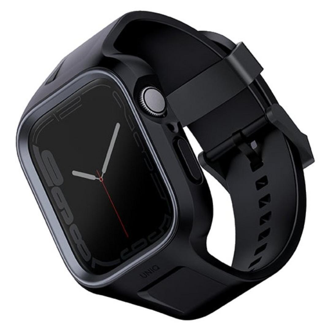 UNIQ Monos 2in1 Strap with Case for Apple Watch 44 / 45mm - Black