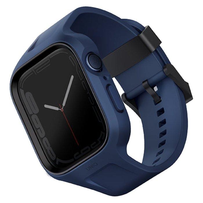 

Uniq monos 2in1 strap with case for apple watch 44 / 45mm - blue