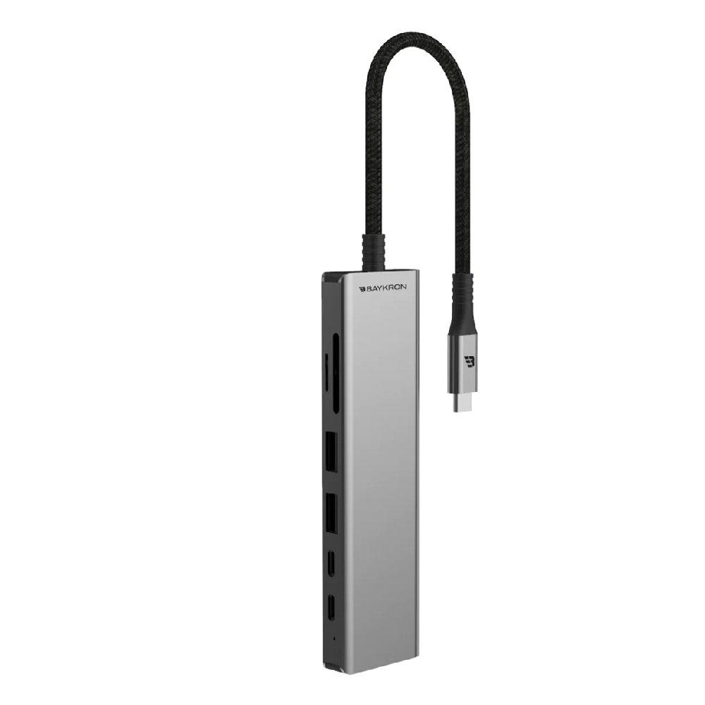 

Baykron premium explorer hub, usb-c pd100w, usb 3. 0, 4k hdmi, ba-cc-001- silver