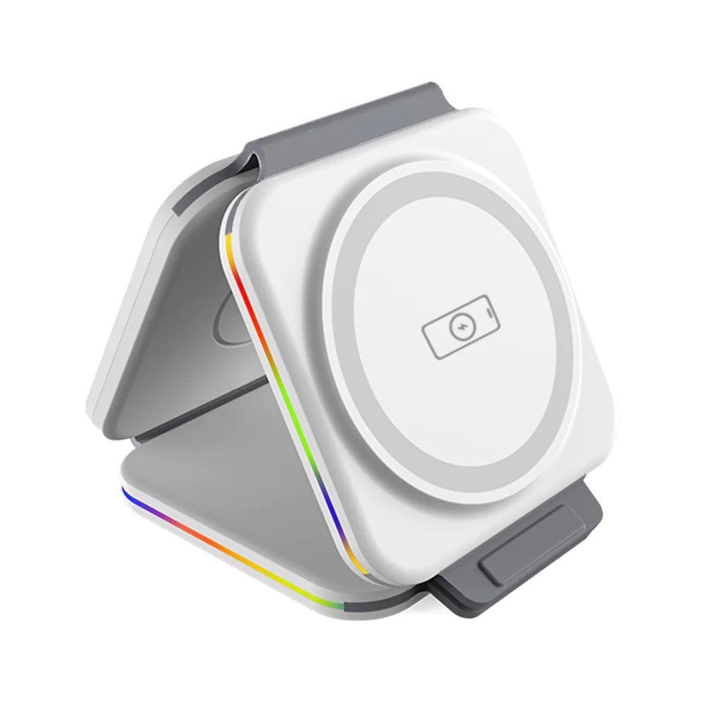 

Baykron foldable wireless charger, bkr-fld-wc-wht-white