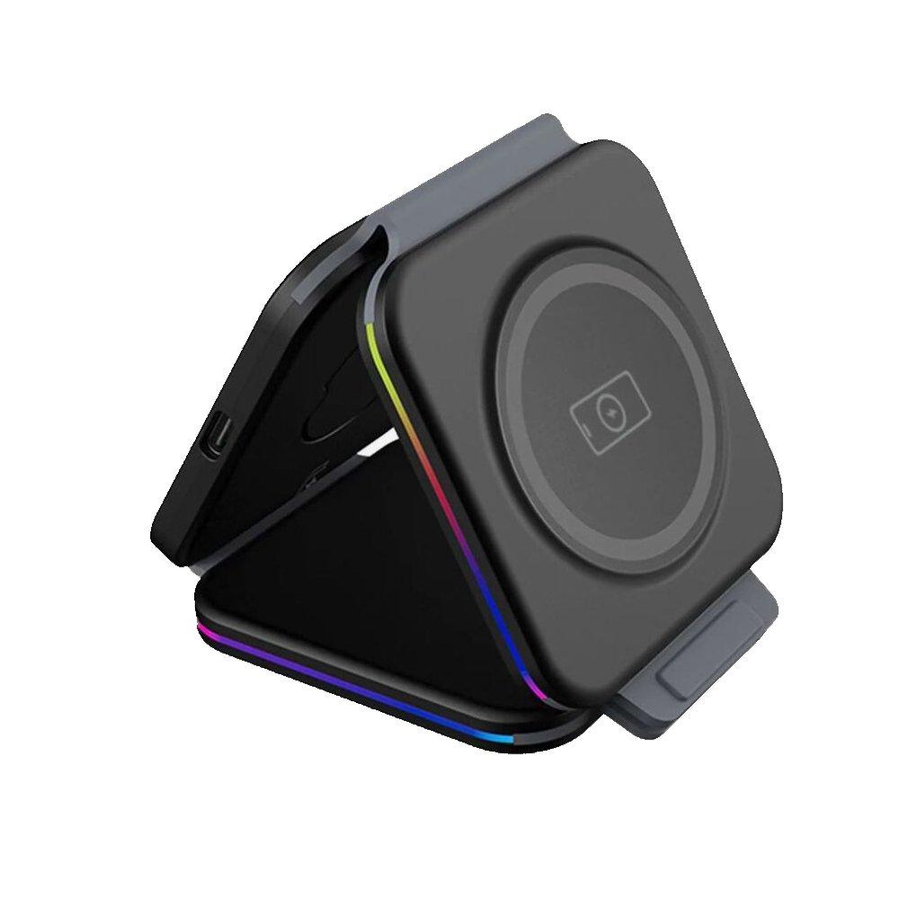 

Baykron foldable wireless charger, bkr-fld-wc-blk-black