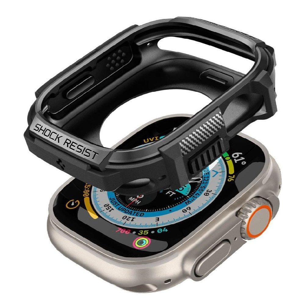 

Spigen rugged armor case for apple ultra watch, 49mm, acs05456 - black