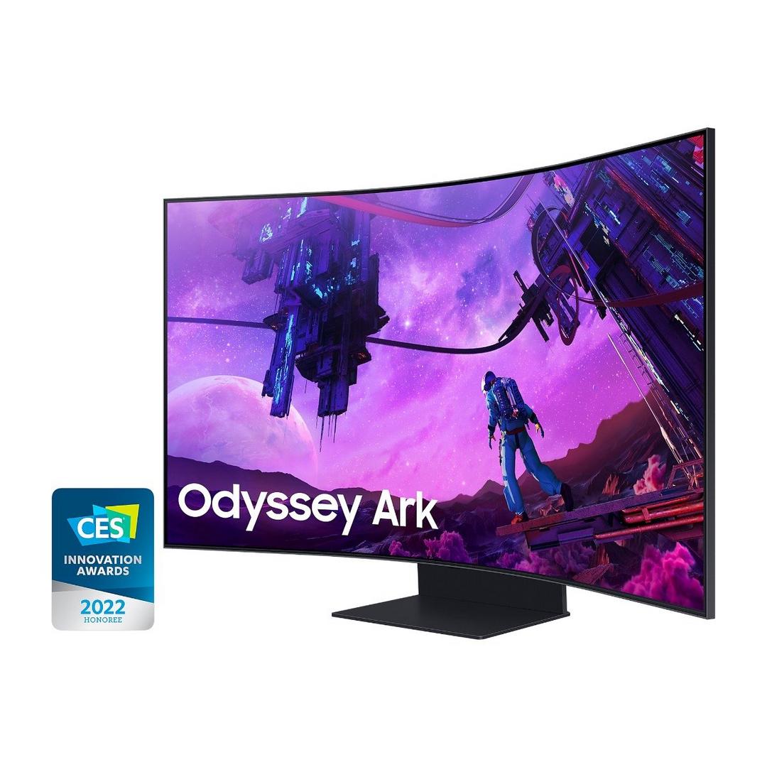 Samsung Odyssey Ark 55" UHD 1000R, 165Hz Refresh Rate, 1ms Response Time, 16:9 Aspect Ratio, Quantum HDR2000, 1Billion Color, HDR10+, Sound Dome Technology Curved Monitor