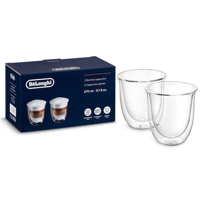 

Delonghi 2 double wall cappuccino glasses, 270 ml, dlsc311 – transparent