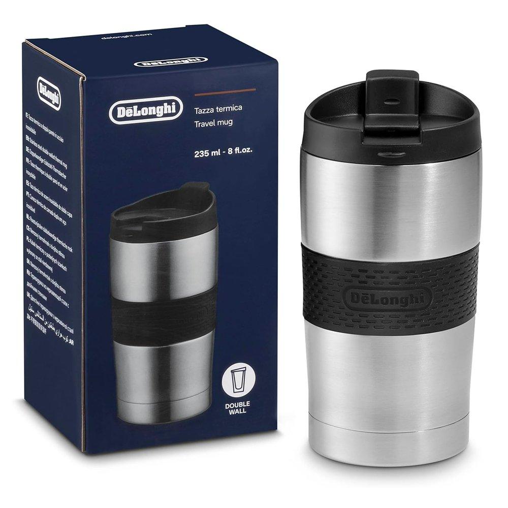 

Delonghi travel thermo coffee mug, 235ml, dlsc074 - stainless steel