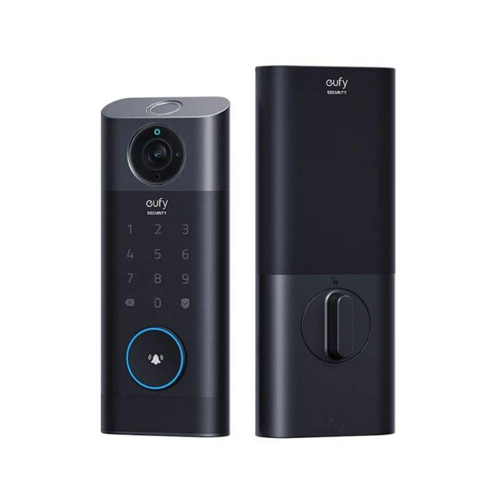 

Eufy 3-in-1 security video smart lock, fingerprint & wi-fi, 2k hd, e8530ky1 - black