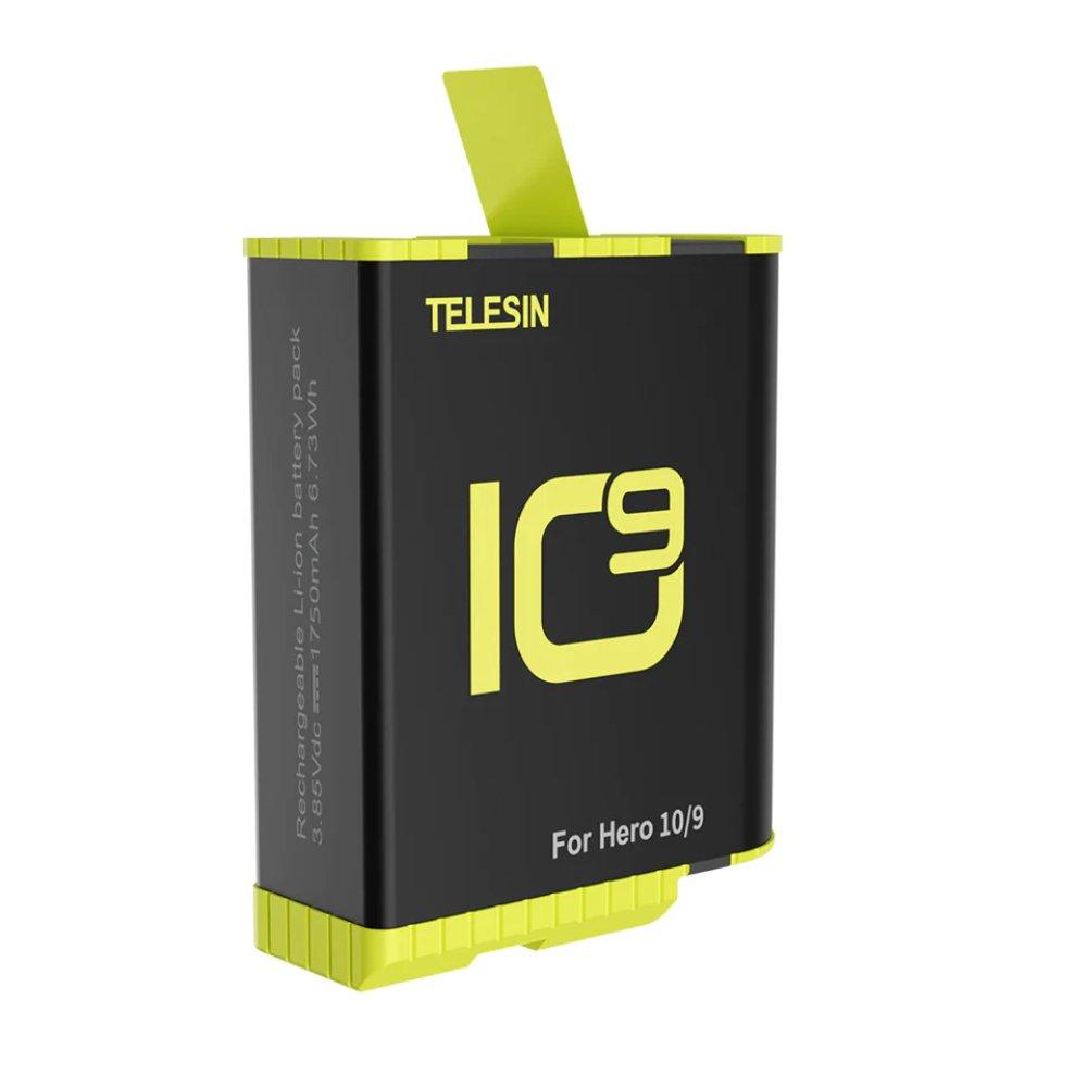 

Telesin battery for gopro hero 9/10, 1750mah capacity, gp-btr-901-b - black