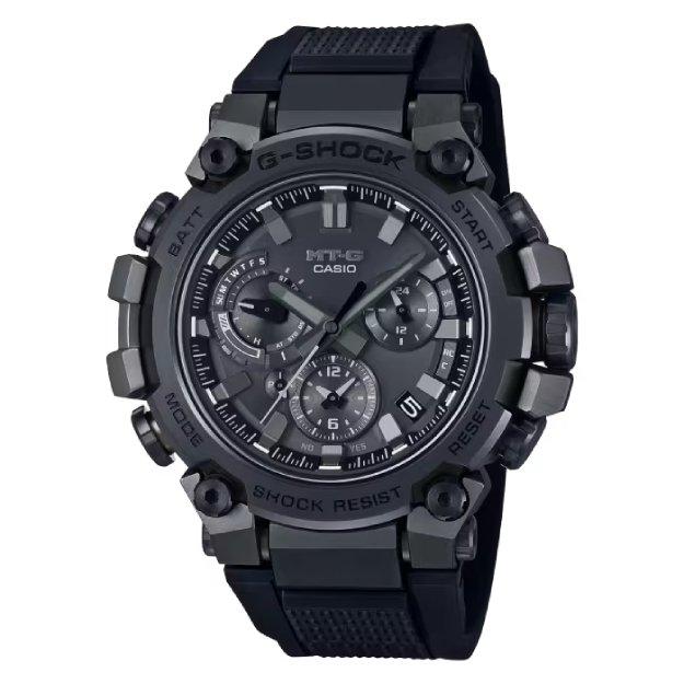 

Casio g- shock analog watch for men, 55mm, resin band, mtg-b3000b-1adr - black