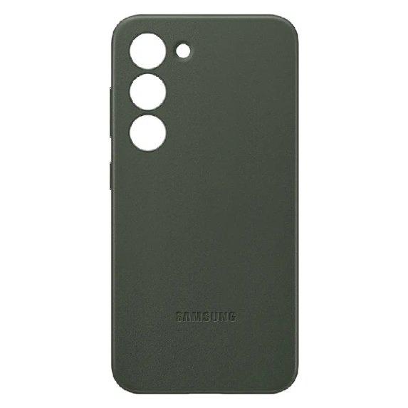 

Samsung case for galaxy s23 plus, leather, ef- vs916lgegww – green