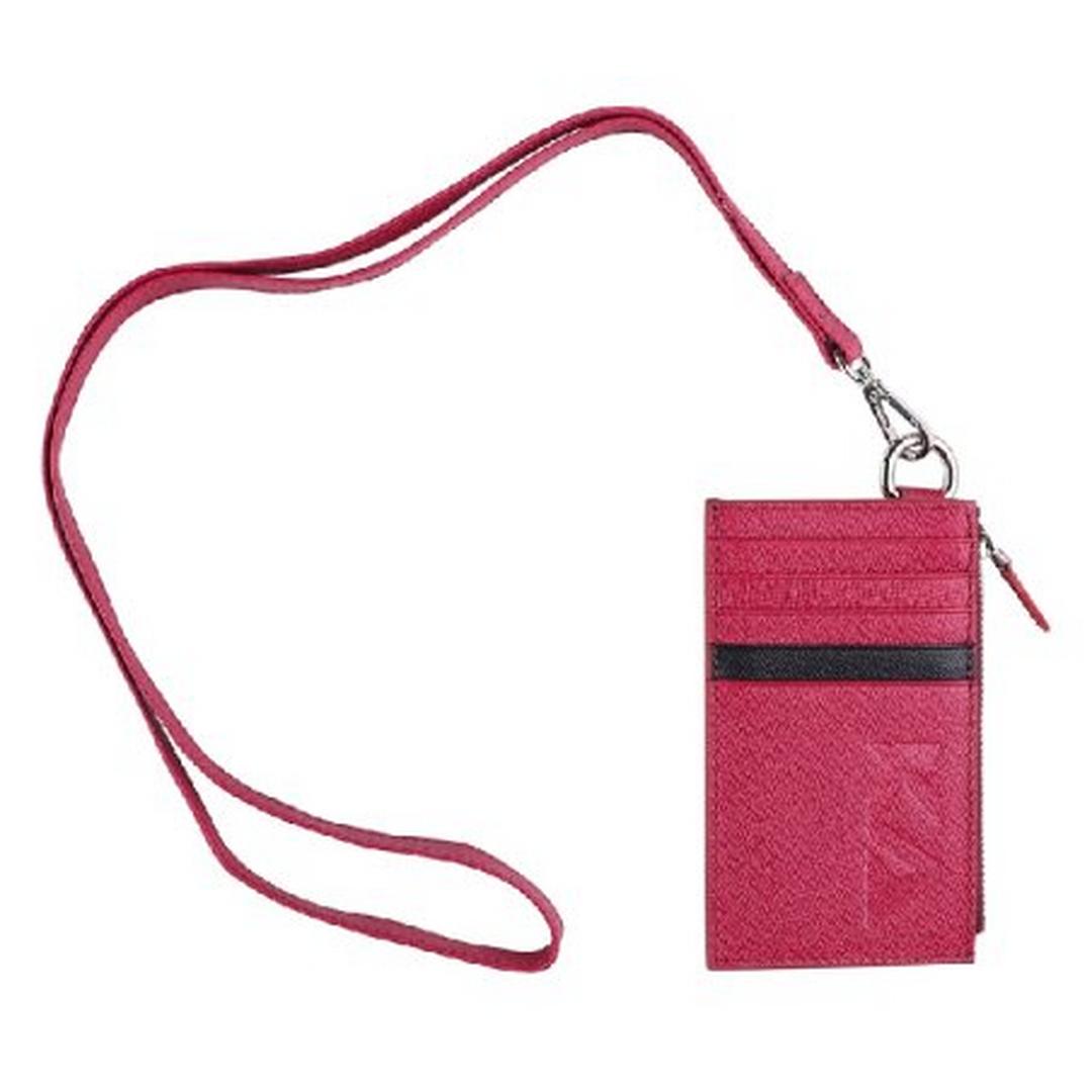 Kavy Necklace Leather Wallet - Maroon