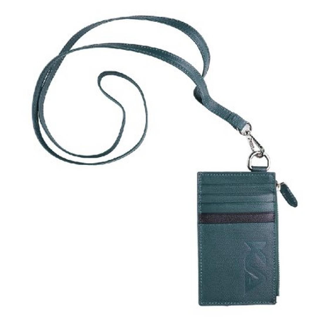 Kavy Necklace Leather Wallet - Green