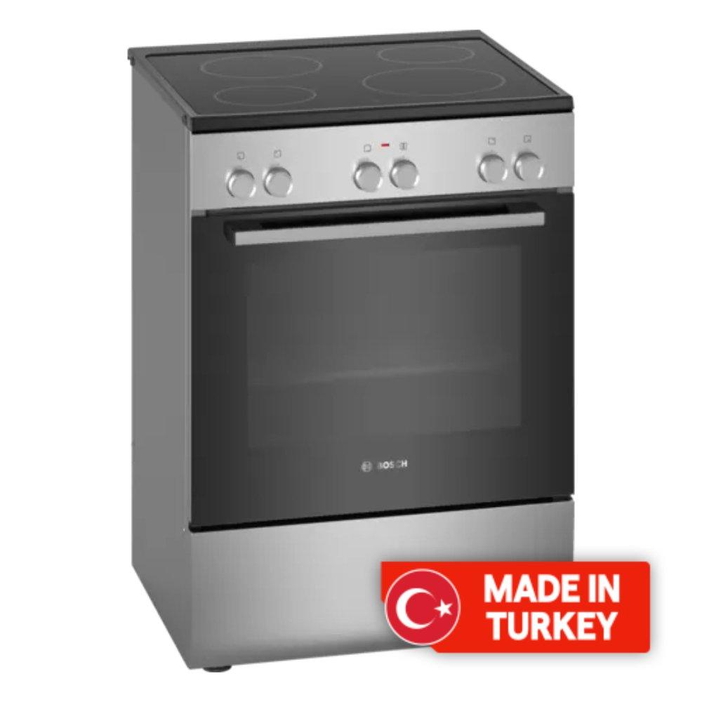 

Bosch series 2 4 burners electric cooker, 60x60cm, hkl060070m - stainless steel