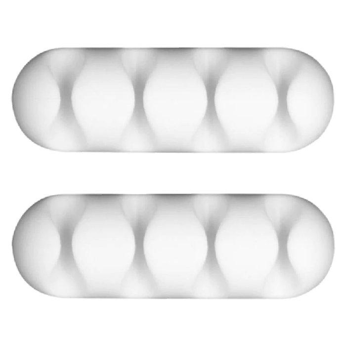 

Blupebble anchor 4 desk organizer cable clip, 2pc, bp-anchorfour-wh - white