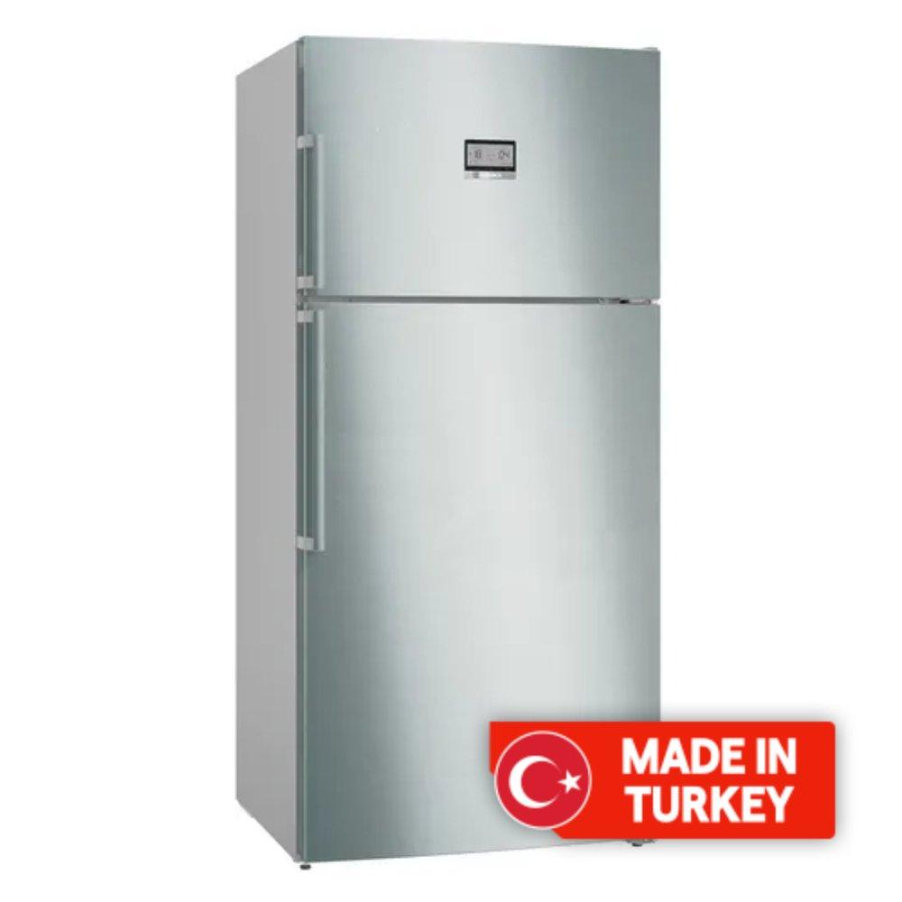 

Bosch series 6 top mount refrigerator, 24 cft, capacity 687ltr, kdn86hi30m â€“ silver