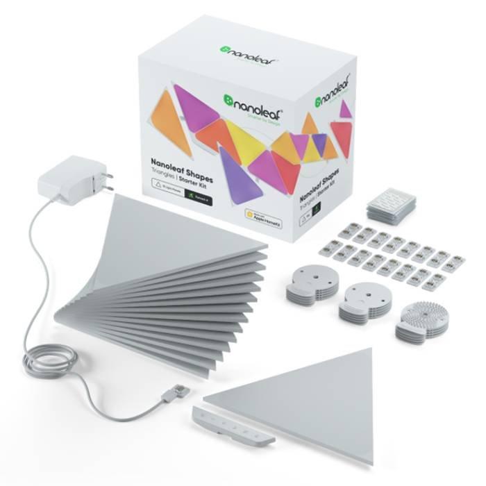 

Nanoleaf 15 panels triangles starter kit, nl47-6002tw-15pk – white